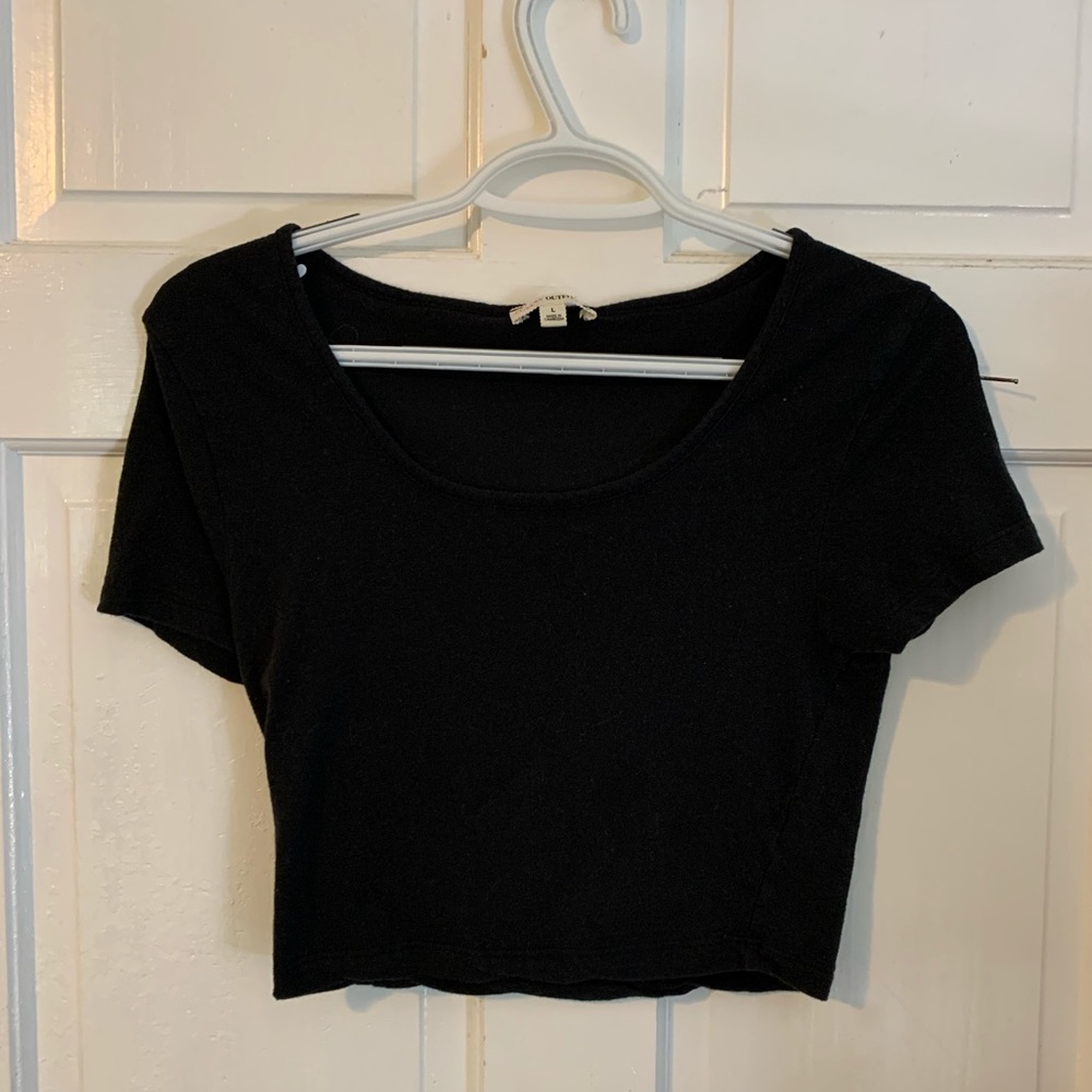 Black T Tight Crop Top